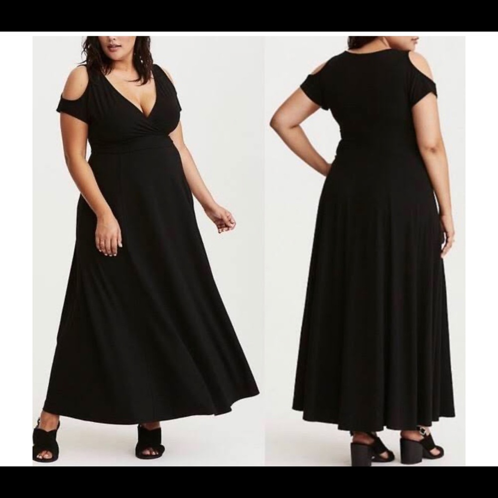 Torrid Black maxi dress. Used once